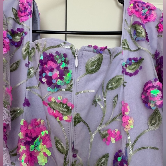 JessaKae Lavender Dress with Pink and Green Sequins - Picture 8 of 8